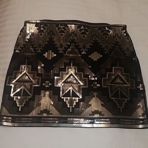 Express sequin mini skirt